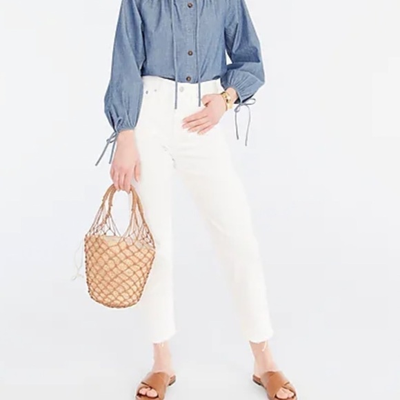 J. Crew Denim - J crew 90s high rise classic straight jeans white